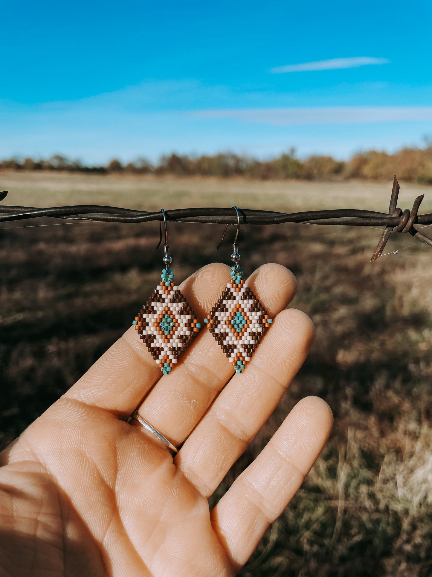 "Ada" Petite Southwestern Beaded Earrings