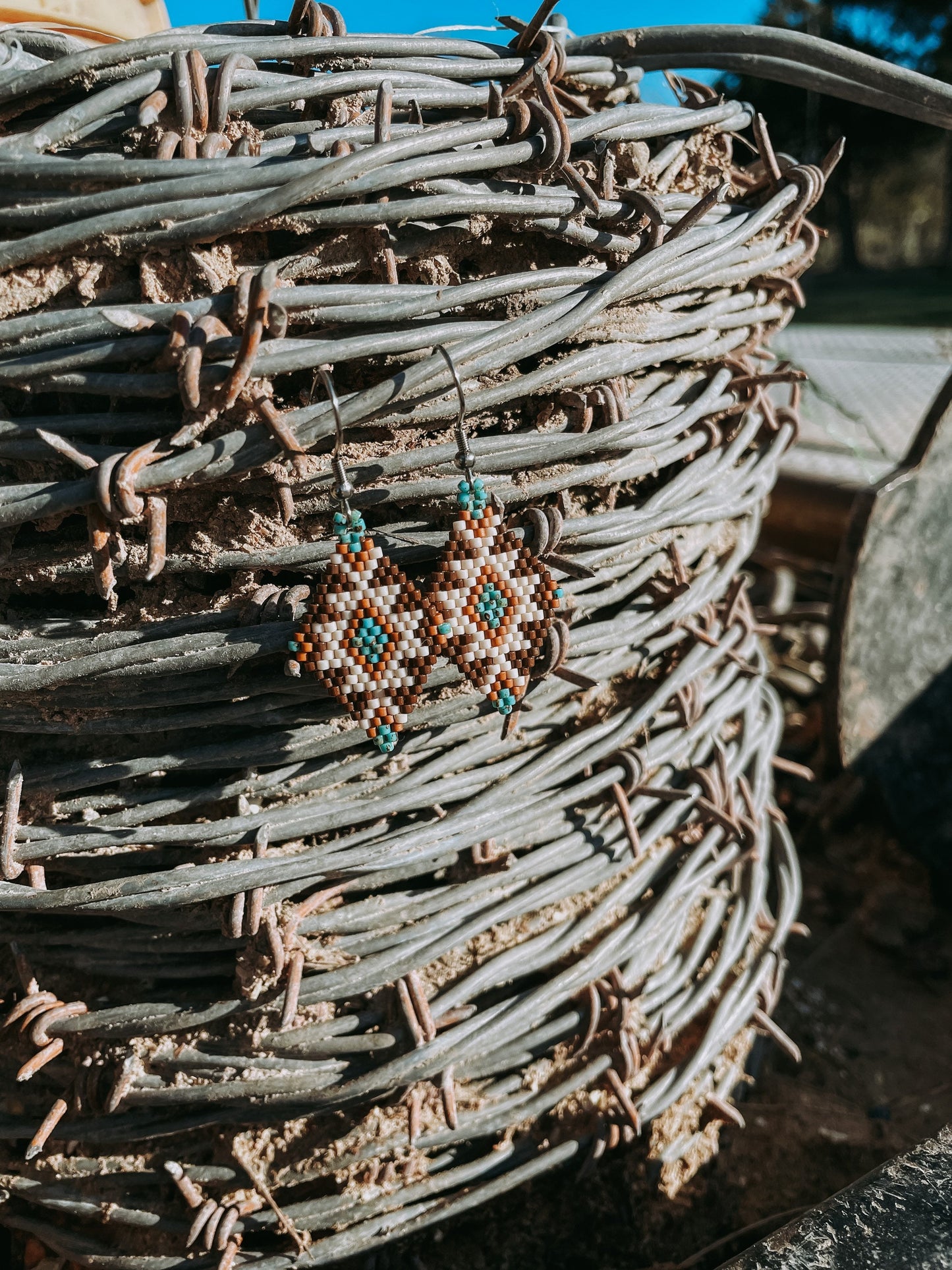 "Ada" Petite Southwestern Beaded Earrings