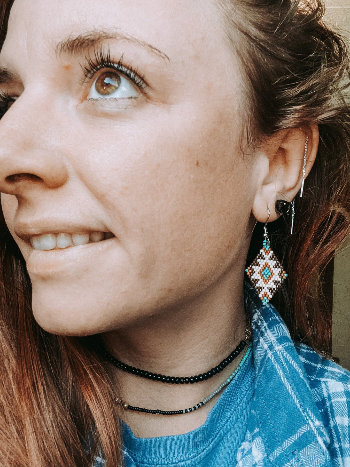 "Ada" Petite Southwestern Beaded Earrings