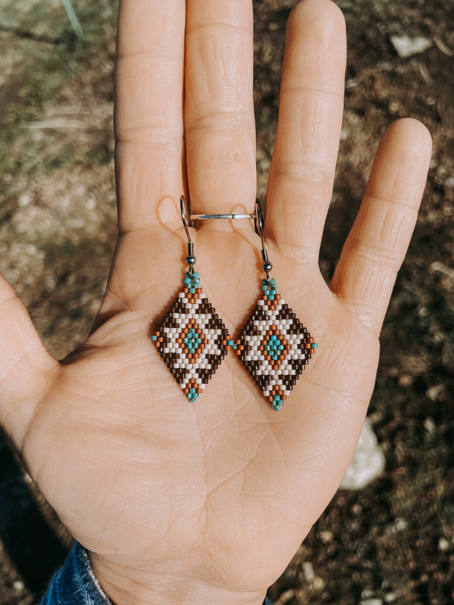 "Ada" Petite Southwestern Beaded Earrings